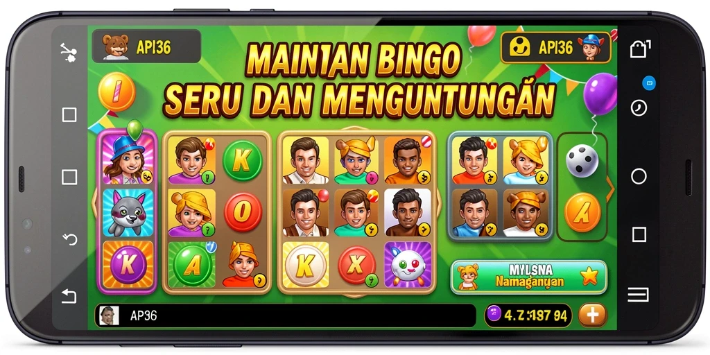 Tampilan gameplay seru dari API36 dengan kartu Bingo yang menarik.