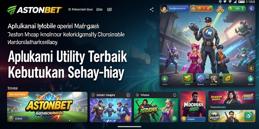 Tampilan aplikasi ASTONBET dengan berbagai fitur Utility yang menarik.