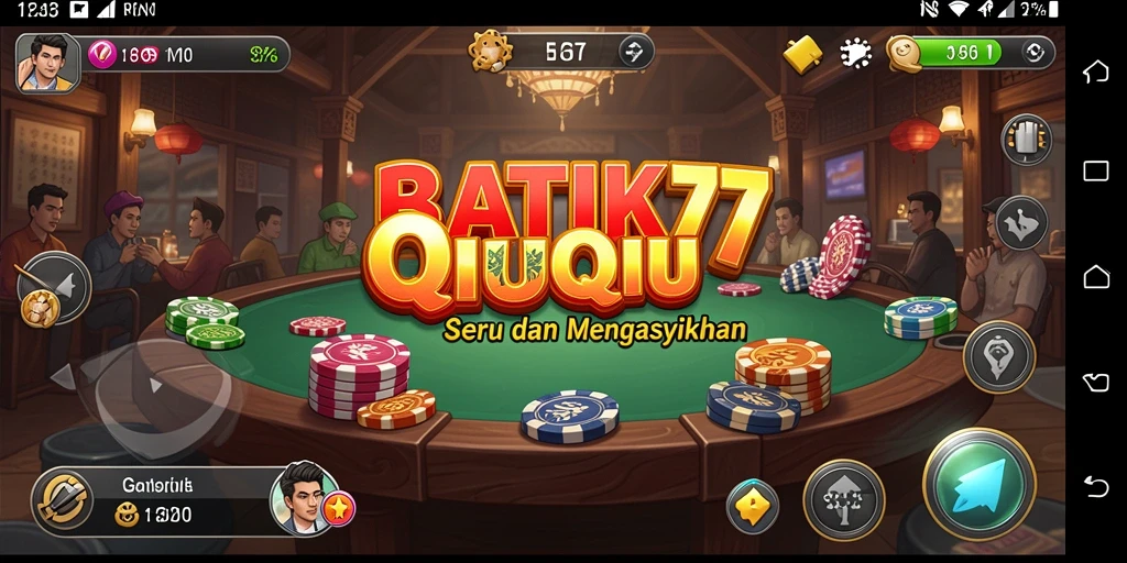 Tampilan gameplay seru dari BATIK77 yang penuh strategi QiuQiu.