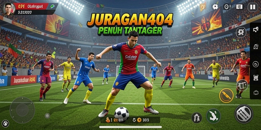Tampilan gameplay seru dalam JURAGAN404 dengan aksi olahraga yang mendebarkan.
