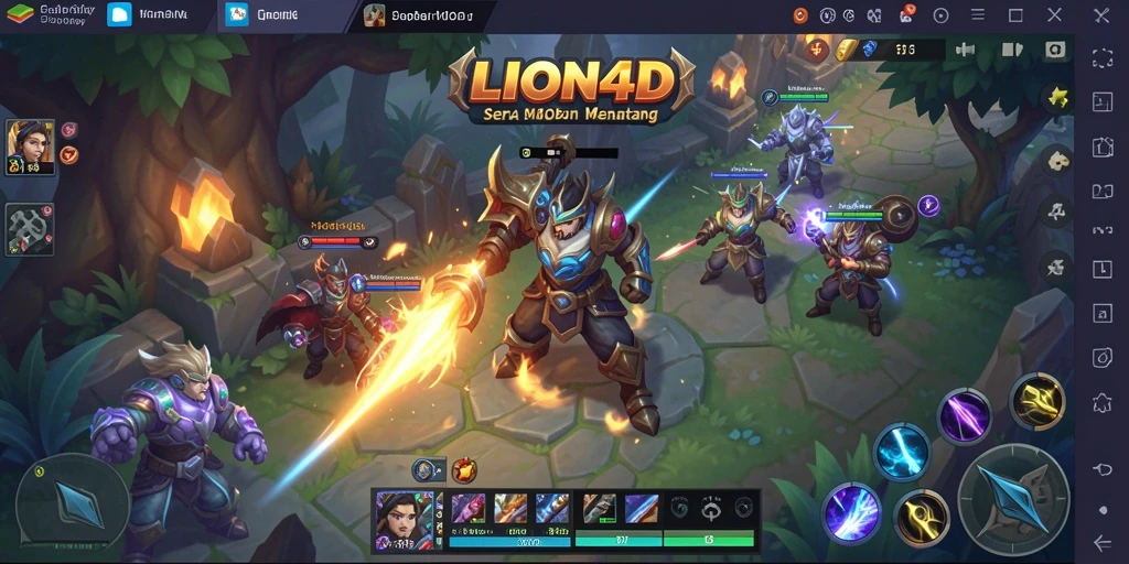 Tampilan gameplay LION4D yang menegangkan dan seru.