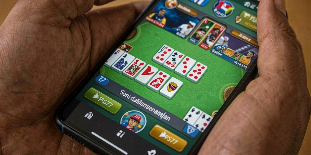 Tampilan gameplay Domino yang seru dan interaktif.