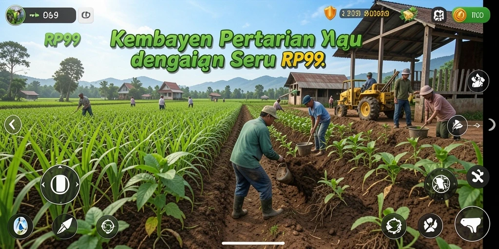 Tampilan gameplay <strong>RP99</strong> menampilkan aktivitas bertani yang dinamis dan seru.