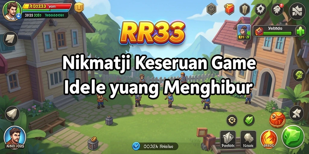 Tampilan gameplay RR33 menampilkan aksi mengumpulkan sumber daya secara otomatis.
