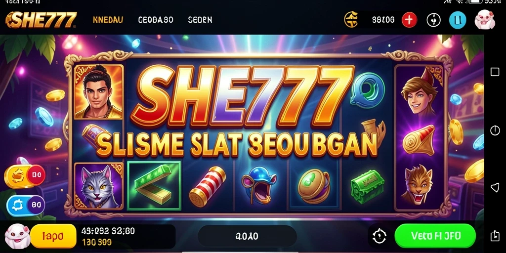 Tampilan gameplay SHE777 yang memukau dengan mesin slot beragam.