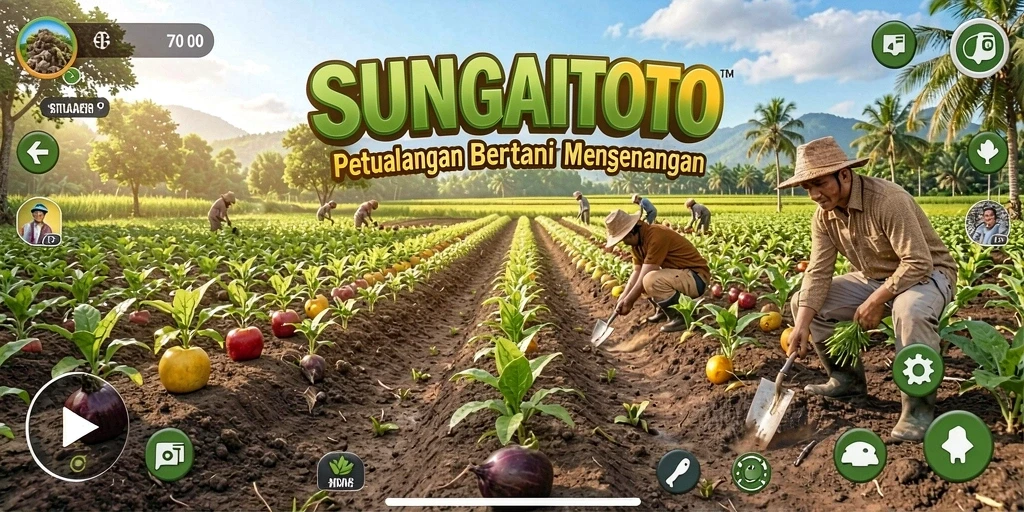 Tampilan gameplay menarik di SUNGAITOTO dengan aktivitas bertani.