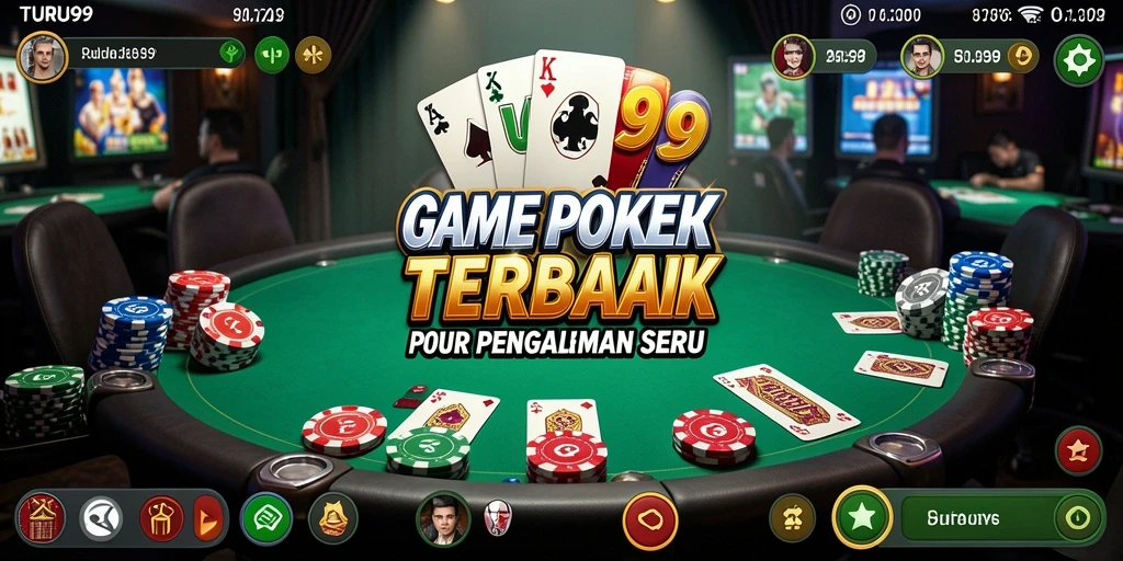 Tampilan gameplay poker yang menarik dan interaktif.